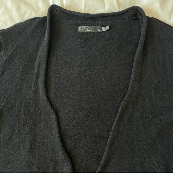 Prana Breathe Georgia Organic Cotton Black Wrap Cardigan Top Women’s - Medium - Picture 4 of 8